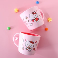LILFANT Hello Kitty印花雙色塑膠杯, 2入, 混色