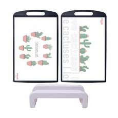PIAVE 仙人掌雙面砧板組, 中型砧板 2p + 砧板架 2p, 1套