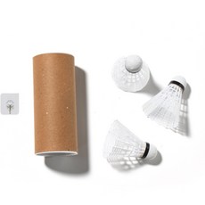 Shopping Joy尼龍羽毛球 3入+透明掛勾, 白色（羽毛球）, 1組, 3入