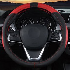 URBAN CAR 舒適皮革方向盤套 基本款, 紅色