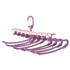 Mobelli 8層折疊褲架, 紫色, 1個