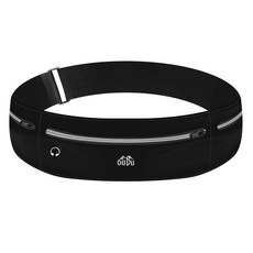 ouDu 女式 Naufil 智能手機跑步慢跑腰帶 Hipsock, 黑色