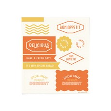 hello moris Bon Appetit 貼紙 10入, 10個, 混合顏色