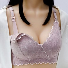 Kong 緹花蕾絲哺乳內衣