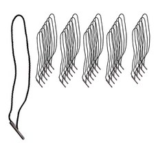 Daymode 無針標籤吊牌繩, 06 黑色頭 + 黑色繩, 300個