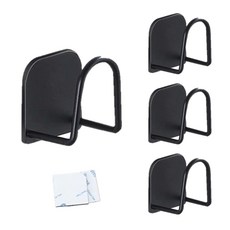 幸福視野3M黏貼式不鏽鋼多功能菜瓜布置物架掛勾, C型黑色, 4個