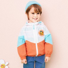 HEJMINI 拚色防風連帽外套