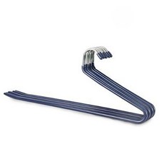 不鏽鋼防滑褲子衣架, 5入, 藍色