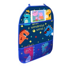 URBAN CAR 插圖卡通腳墊, 藍色恐龍款, 1個