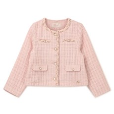 Perimitz 女童亮片粗花呢夾克