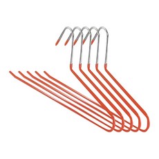 防滑不鏽鋼褲子衣架, 5個, 橘子