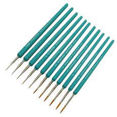 Sevenzip 極細軟毛筆刷11件組 藍色, 11種, 1套