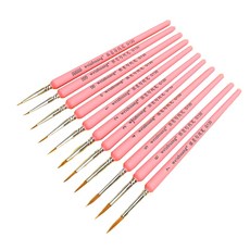 Sevenzip 超細軟毛筆刷組 粉紅色, 11種, 1套