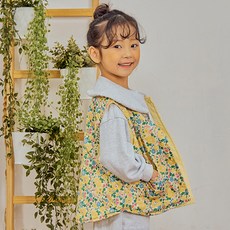 Bimbo Bimba 女童碎花素面雙面穿背心