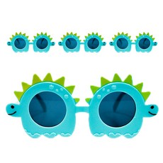 PARTYSHOW 恐龍派對眼鏡, 4個, 淺藍色