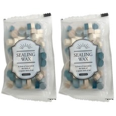 NAHOME 手帳 信件 請柬 書法 封蠟 100入, 2個, 沙綠混色