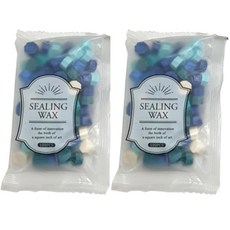 NAHOME 手帳 信件 請柬 書法 封蠟 100入, 2個, 時尚藍混色