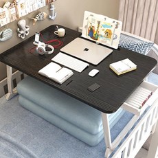 多功能床邊托盤 折疊桌 抽屜型, 黑色