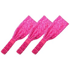 跑步運動日常髮帶 3入, 玫瑰紅條紋(AA1271-15)