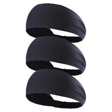 跑步運動日常髮帶 3入, 黑色(AA1271-7)