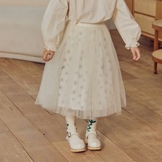 Bimbo Bimba 女童花朵印花網紗半身裙