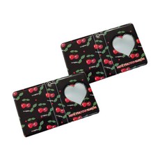 Healingcare 收集冊 硬卡套 小卡保護套 2入, 06 黑色 愛心, 20張