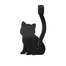 PLUSLINE 貓咪造型門擋 黑色, 1個