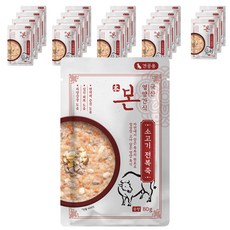인터펫코리아 강아지 본 영양간식 전복죽, 소고기맛, 80g, 20개 반려동물용품/강아지 간식 반품 최저가 27,560원