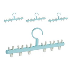 Jjin Nomargin Mall 多用途夾式帽架, 藍色, 4個