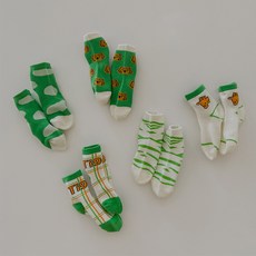 Dolphin whale 兒童跳跳虎圓點襪5件組