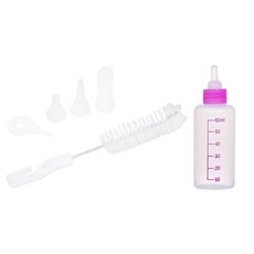 Trakai寵物用矽膠奶瓶 7件組, 粉色, 1組