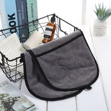 유어타이틀 반려동물 극세사 목욕 타올 2p, 그레이, 2개