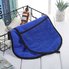 유어타이틀 반려동물 극세사 목욕 타올 2p, 네이비