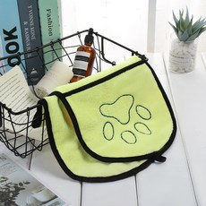 유어타이틀 반려동물 극세사 목욕 타올 2p, 옐로우