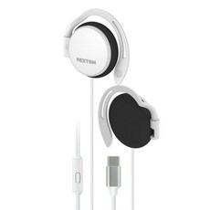 Nextom C型耳掛式有線耳機, NXT-300C, 純淨白