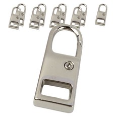 간편원터치 셀프 수선 만능 지퍼 고리, 실버, 10개