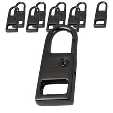 簡易一鍵式自修萬能拉鍊環, 10個, 黑鎳色