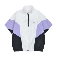 애플핑크 아동용 우븐 배색 아노락 점퍼 R371