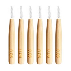 Naeum Dareum 零廢棄竹製牙間刷 0.6mm, 1入, 6個