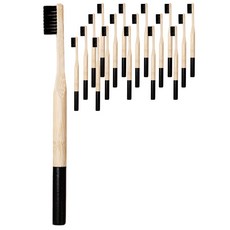 Trade Me 溫和竹牙刷 彩色刷毛 黑色, 1入, 18個