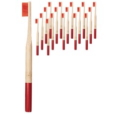 Trade Me 溫和竹牙刷顏色頭髮紅色, 18個, 1入