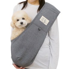 ITS DOG 寵物袋鼠智能斜背包, 黑色牛仔