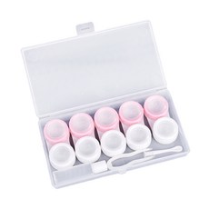 마켓A 투컬러 렌즈케이스 5p 세트, 핑크화이트, 1세트