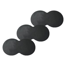 가또 반려동물 사료 그릇 이지 클린 플레이스 매트 47.5 x 27.5 cm, 블랙, 3개