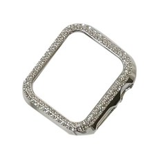 헬로젬 더블라인 큐빅 애플워치 케이스 44mm, Silver