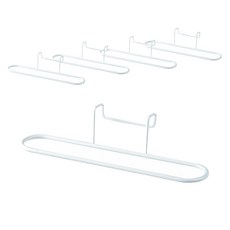 solve living 廚房門掛勾毛巾抹布架, 5個, 白色