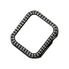 Hellojem 雙排鑲鑽 Apple Watch 保護殼 44mm, 黑色