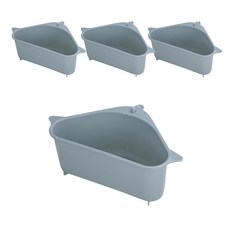 solve living 吸盤式水槽轉角置物籃 4入, 藍色