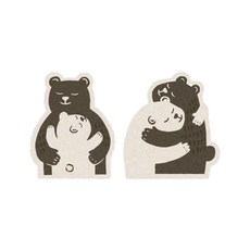 抱抱熊貼紙 2款 x 50張 套組, 1套, 混色