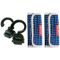 fisher-price 費雪 手推車一體式握把套 2入+手推車掛勾 2入, 藍色(嬰兒車握把套), 1組